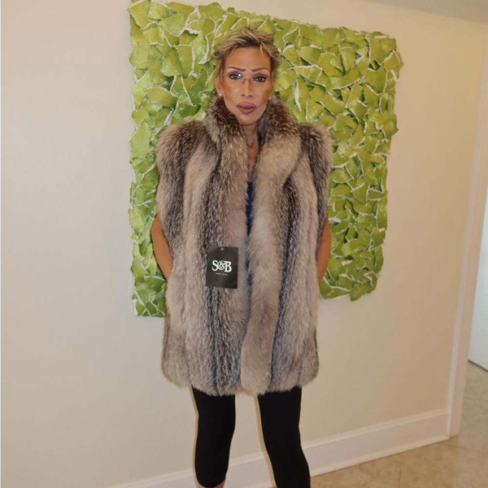Schultz & M. Blaustein indigo fox vest